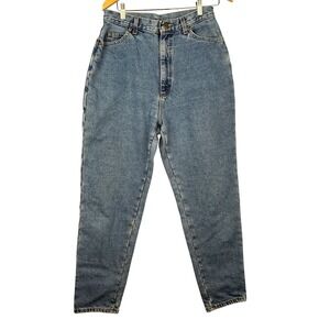 LL Bean Blanket Lined Jeans Womens 14 Tall High Rise‎ Straight USA Winter Warm